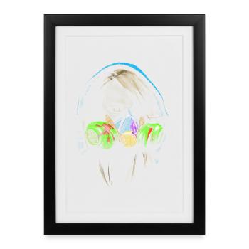 graffiti - Framed poster (27 × 37 cm) - black - Front