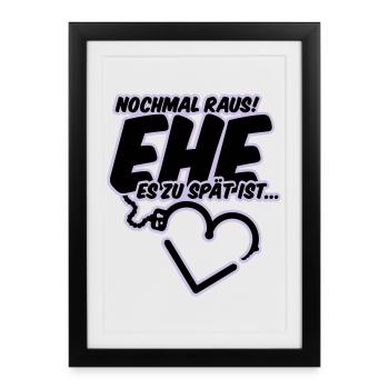enterrement de vie de mariage de douche de mariage - Affiche encadrée (27 × 37 cm) - noir - Devant