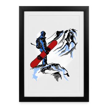 snowboarding - Framed poster (27 × 37 cm) - black - Front
