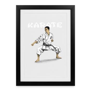 karate - Framed poster (27 × 37 cm) - black - Front