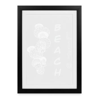 Vie à la plage - Affiche encadrée (27 × 37 cm) - noir - Devant