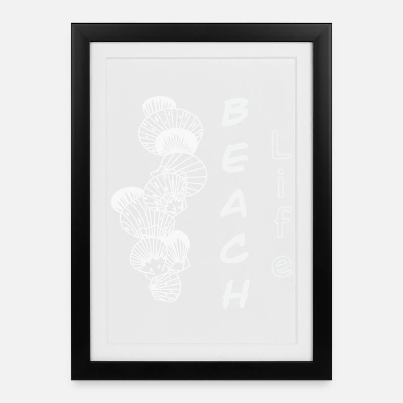 Beach Life - Gerahmtes Poster (27 × 37 cm) - Schwarz