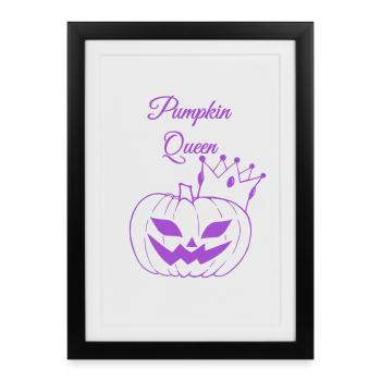Conception de la reine des citrouilles - Affiche encadrée (27 × 37 cm) - noir - Devant