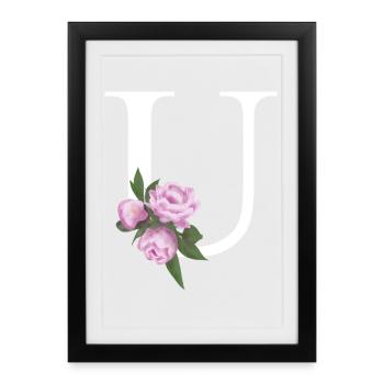 U - Gerahmtes Poster (27 × 37 cm) - Schwarz - Vorne