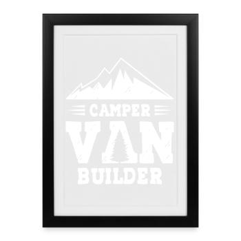 Camper Van Builder - Framed poster (27 × 37 cm) - black - Front