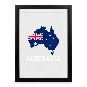 Australia - Framed poster (27 × 37 cm) - black - Front