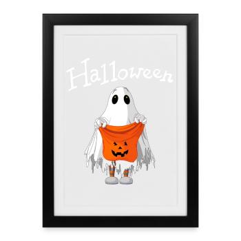 Halloween, Ghost, Halloween Party - Framed poster (27 × 37 cm) - black - Front