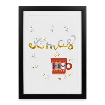Café de l’Avent - Affiche encadrée (27 × 37 cm) - noir - Devant