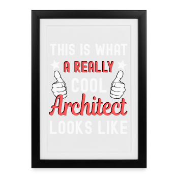 Architect - Framed poster (27 × 37 cm) - black - Front