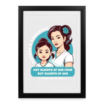 Mother and daughter - Framed poster (27 × 37 cm) - black - Front