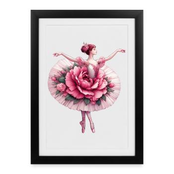Ballet dancer with tutu - Framed poster (27 × 37 cm) - black - Front