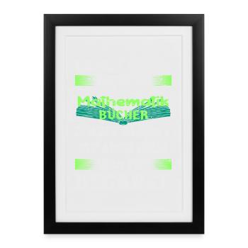 Math Books - Framed poster (27 × 37 cm) - black - Front