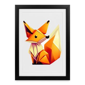 Fox - Framed poster (27 × 37 cm) - black - Front