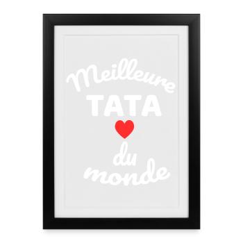 Tata Celebration of the World im trendigen Stil - Gerahmtes Poster (27 × 37 cm) - Schwarz - Vorne