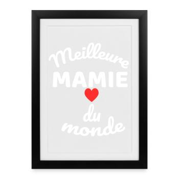 Bestes Mama-Herz - Gerahmtes Poster (27 × 37 cm) - Schwarz - Vorne