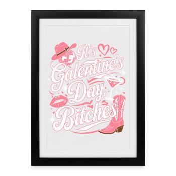 Fête amusante pour la Saint-Valentin - Affiche encadrée (27 × 37 cm) - noir - Devant
