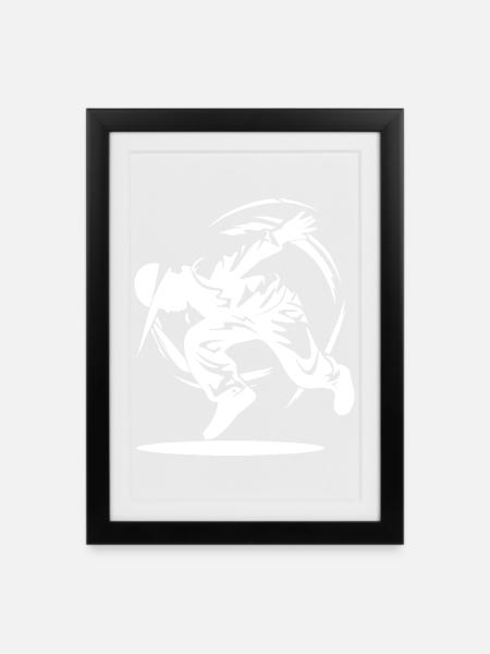 B-Boy - Gerahmtes Poster (27 × 37 cm) - Schwarz