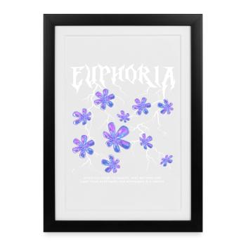 Euphoria Lightning Flowers - Framed poster (27 × 37 cm) - black - Front