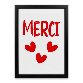 THANK YOU. MISTRESS. HEART. MASTER. THANK YOU MISTRESS. - Framed poster (27 × 37 cm) - black - Front