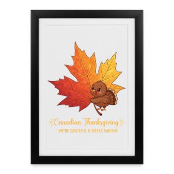 Canadien reconnaissant - Affiche encadrée (27 × 37 cm) - noir - Devant