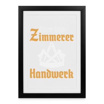 Carpenter craft carpenter guild sign - Framed poster (27 × 37 cm) - black - Front
