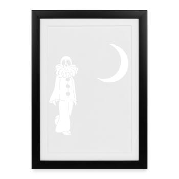 Au clair de la lune - Affiche encadrée (27 × 37 cm) - noir - Devant