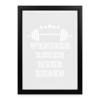 GYMNASE : Concentration et puissance - Affiche encadrée (27 × 37 cm) - noir - Devant