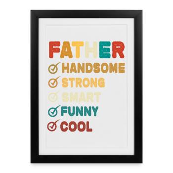Dad Father Father's Day - Framed poster (27 × 37 cm) - black - Front