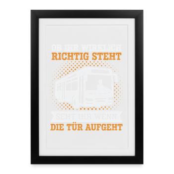 Bus Driver School Bus Driver Bus Driver Bus - Framed poster (27 × 37 cm) - black - Front