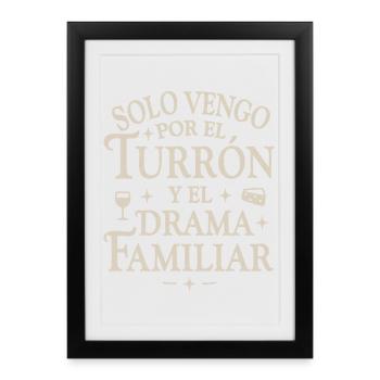 Nougat et drame familial - Affiche encadrée (27 × 37 cm) - noir - Devant
