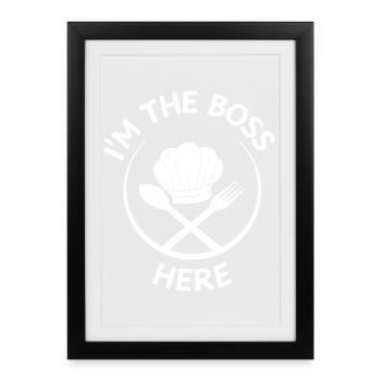 Le chef de la Cuisine - Affiche encadrée (27 × 37 cm) - noir - Devant