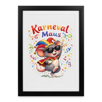Costume de carnaval pour femmes Souris de Carnaval - Affiche encadrée (27 × 37 cm) - noir - Devant