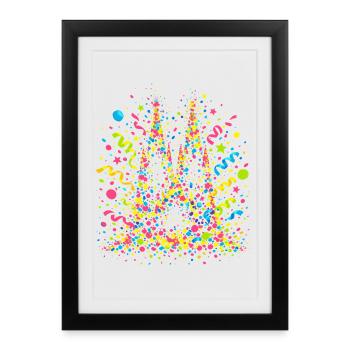 Cologne Jeck Confetti Costume Carnival Cathedral - Framed poster (27 × 37 cm) - black - Front