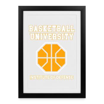 Basketball University: Institute of Defense - Framed poster (27 × 37 cm) - black - Front