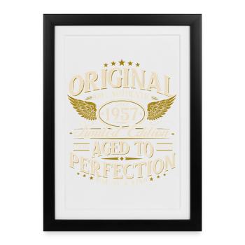 Original 1957 Vintage Retro Birthday Gift - Framed poster (27 × 37 cm) - black - Front