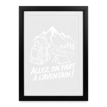 Adventure Backpacking Hiking - Framed poster (27 × 37 cm) - black - Front