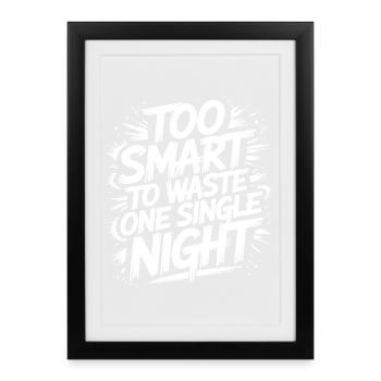 Statement design for night owls - Framed poster (27 × 37 cm) - black - Front