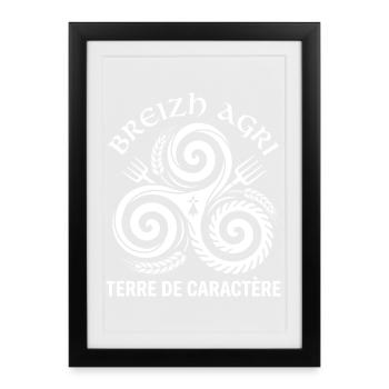 Brittany Breton Peasant Agriculture - Framed poster (27 × 37 cm) - black - Front