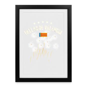 Fallas De Valencia Titan Salut - Framed poster (27 × 37 cm) - black - Front