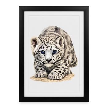 Sia Snow Leopard - Framed poster (27 × 37 cm) - black - Front