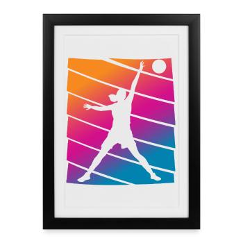 Basketteur - Affiche encadrée (27 × 37 cm) - noir - Devant