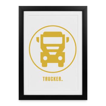ROUTIER. Success Edition – Design Minimaliste Gold - Affiche encadrée (27 × 37 cm) - noir - Devant