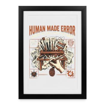 Human Error - Framed poster (27 × 37 cm) - black - Front