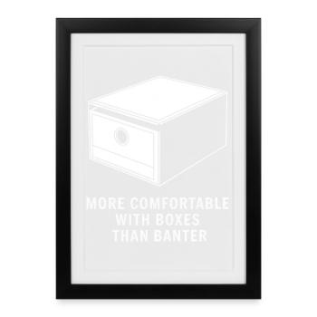 Réconfort enfermé plutôt que plaisanteries - Affiche encadrée (27 × 37 cm) - noir - Devant