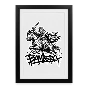 Bamberg Riders - Affiche encadrée (27 × 37 cm) - noir - Devant
