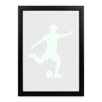 Foosball silhouette in jump - Framed poster (27 × 37 cm) - black - Front