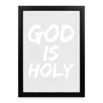 Dieu est saint - Affiche encadrée (27 × 37 cm) - noir - Devant