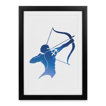 Sagittarius and the universe - Framed poster (27 × 37 cm) - black - Front