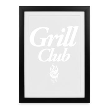 Grill Club - Framed poster (27 × 37 cm) - black - Front