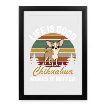 Chihuahua Dog Lover Gift for Chihuahua Mom - Framed poster (27 × 37 cm) - black - Front